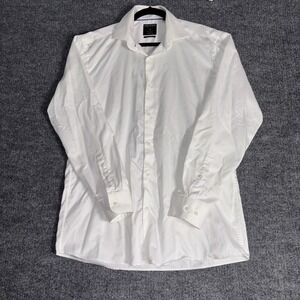 Proper Shirtings Dress Shirt Men 16.5 34/35‎ White Slim Fit Cotton Wrinkle Free